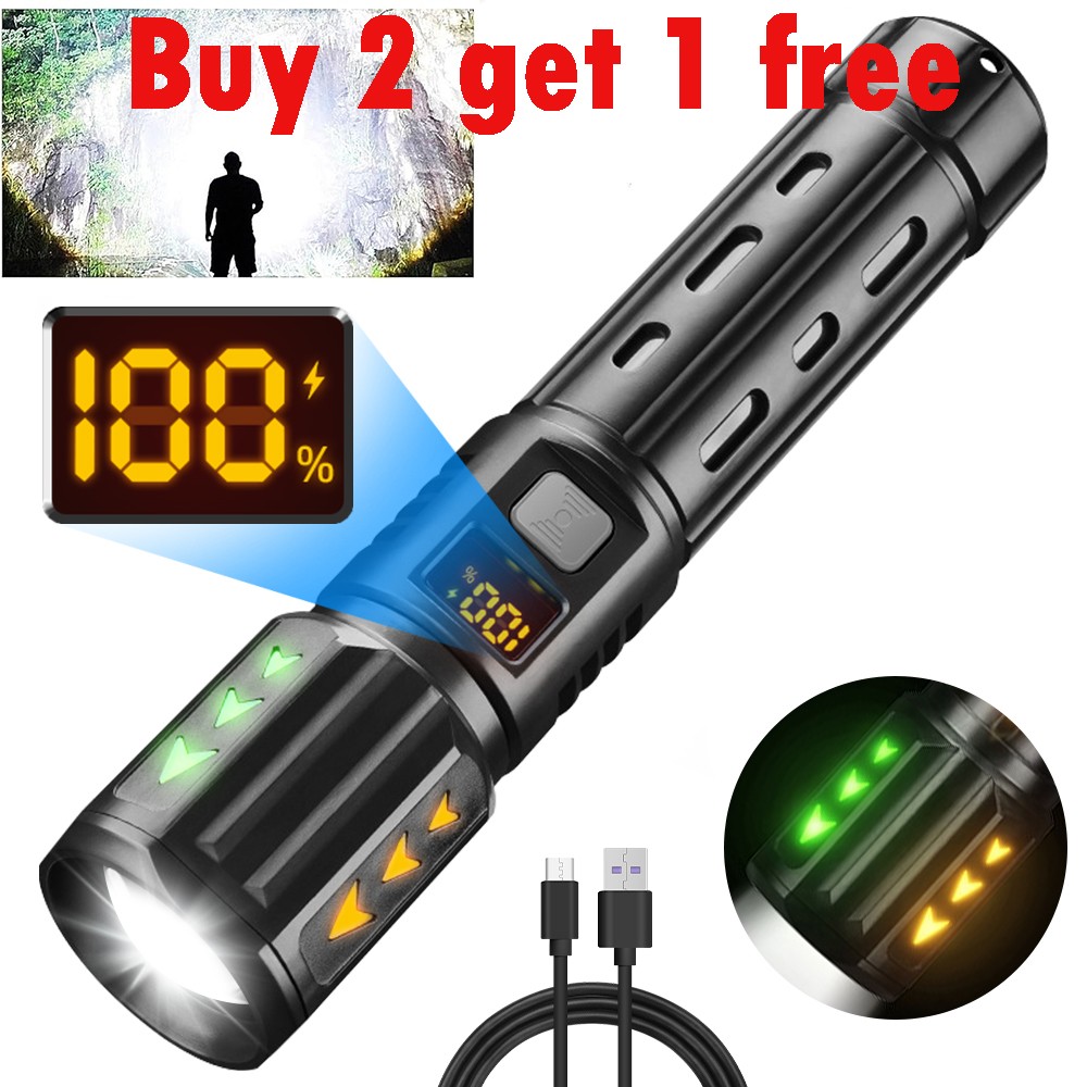 Lamparas de mano recargables led linternas led alta potencia lumens potente