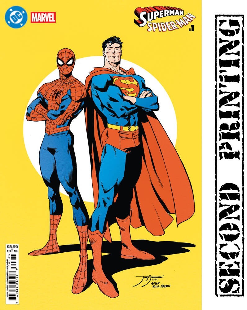 DC MARVEL SUPERMAN SPIDER-MAN #1 - Second Ptg Cvr B Jimenez CSV - Presale 05/27