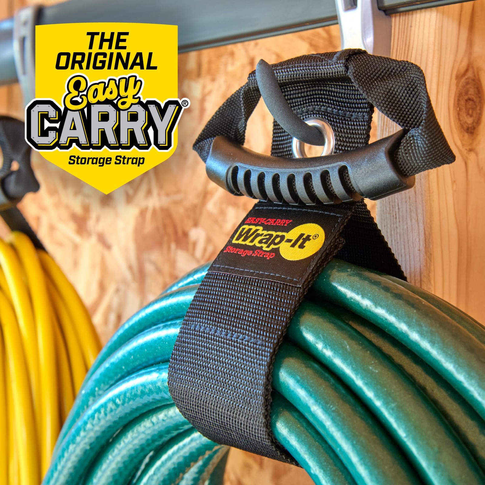 Easy-Carry Wrap-It Storage Straps - Assorted 3 Pack Grommet, Black