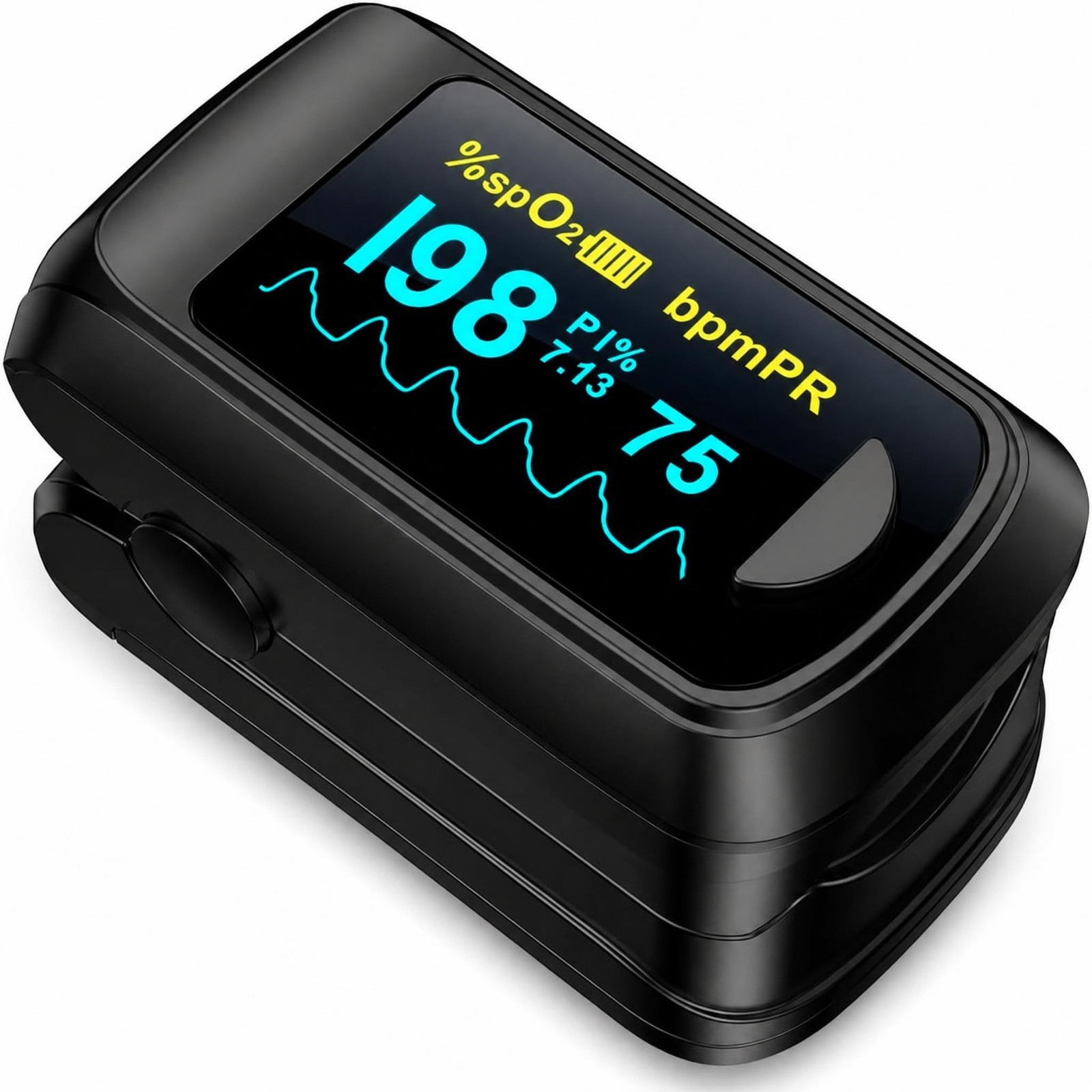 Healthtree JKS50B Pulse Oximeter Fingertip - Blood Oxygen monitor black