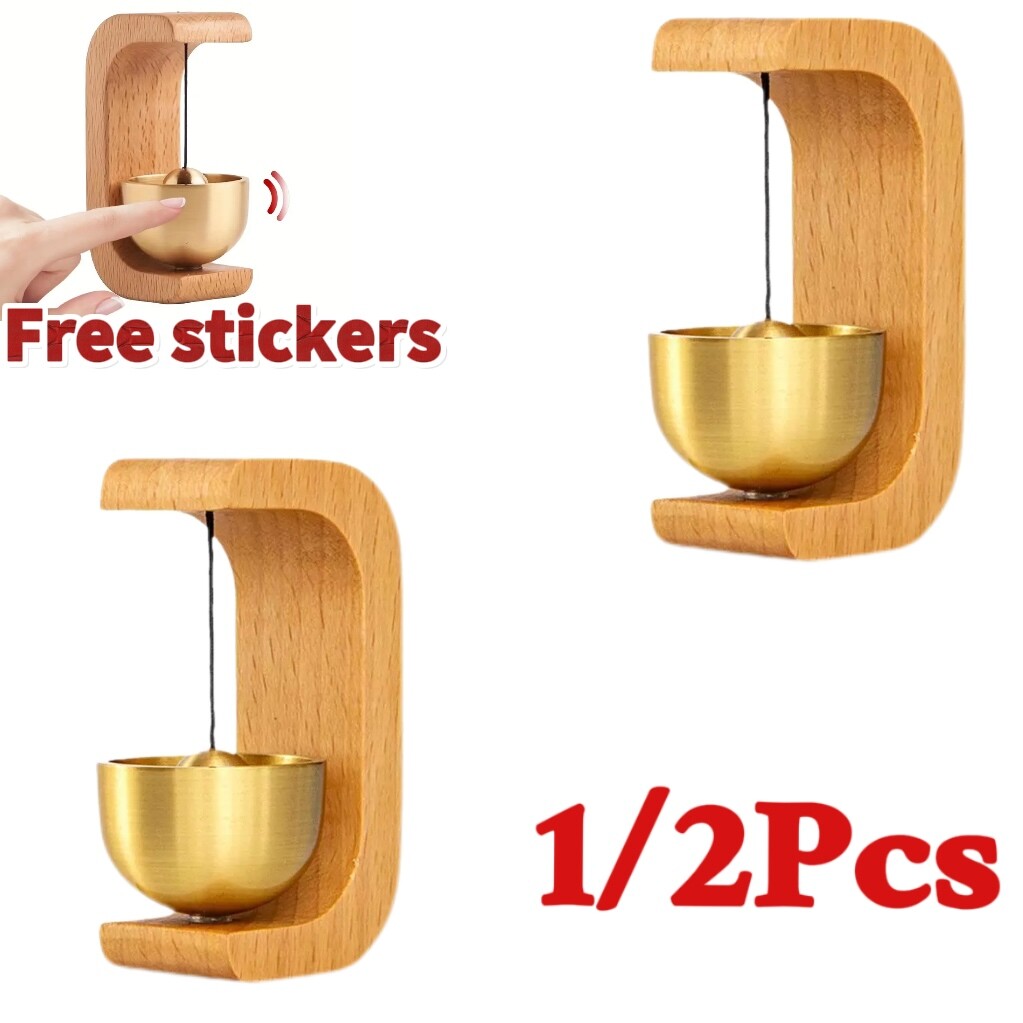 Wind Chime Door Bell Entrance Bell Magnetic Wooden-Copper for Coffee Shop NICE