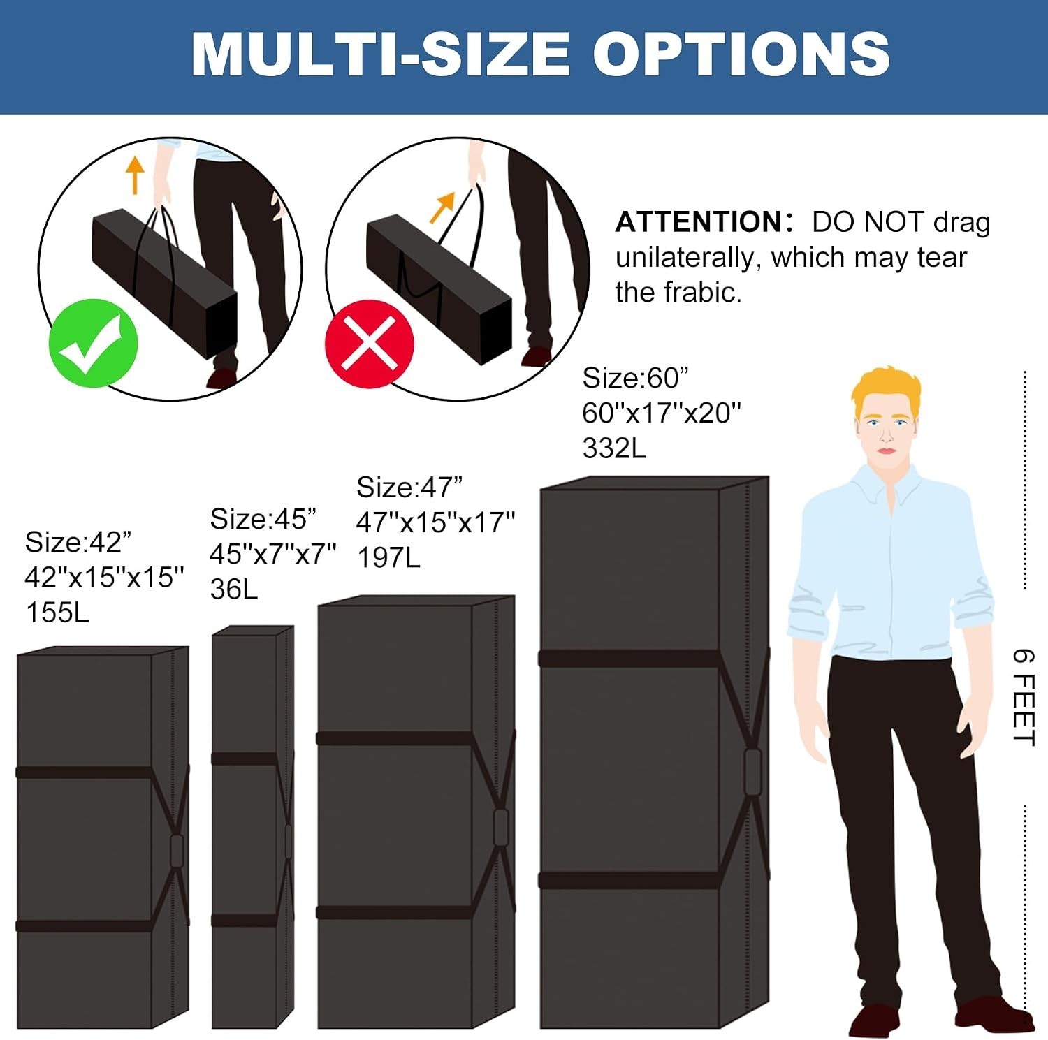 45-Inch Water-Resistant Tripod Carrying Case for Secure Storage and Transport