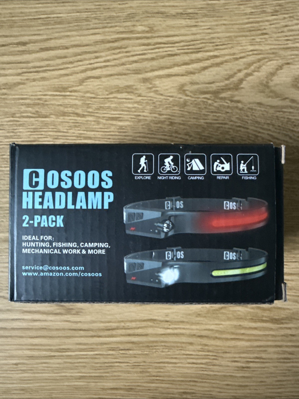 Hard Hat/ Helmet LED Headlamp Cosoos (Case Included)