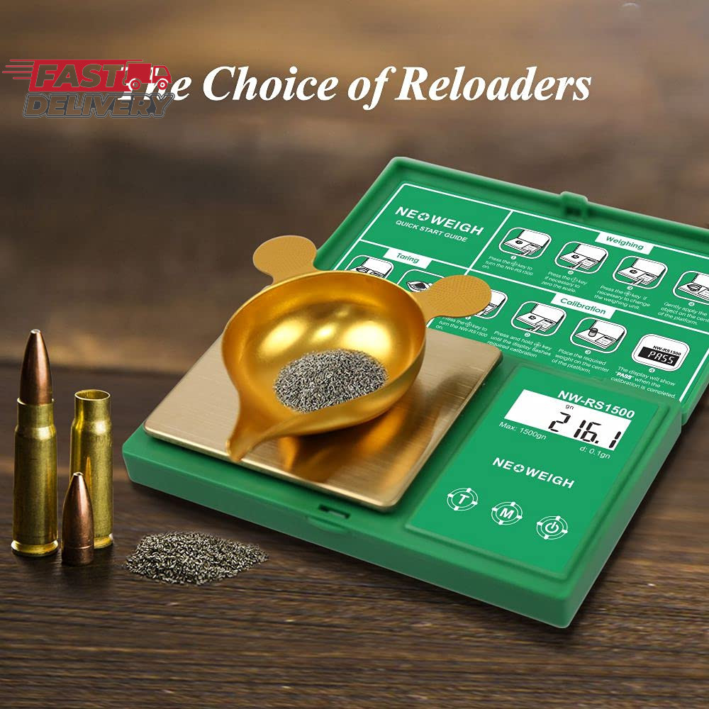 Reloading Scale, Powder Scale for Reloading, 1500 Grains X 0.1 Gn, Digital Powde