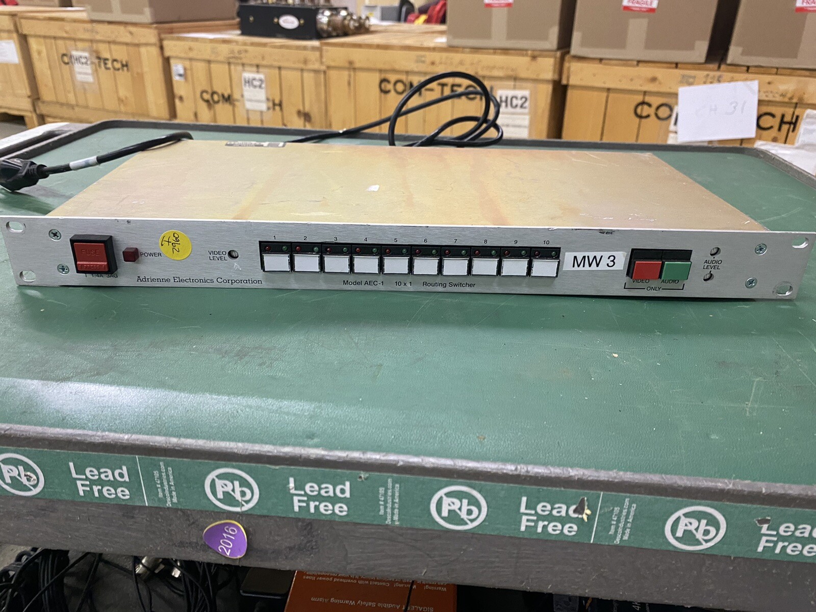 Adrienne Elecrics Corporation AEC-1 Routing Switcher 10x1
