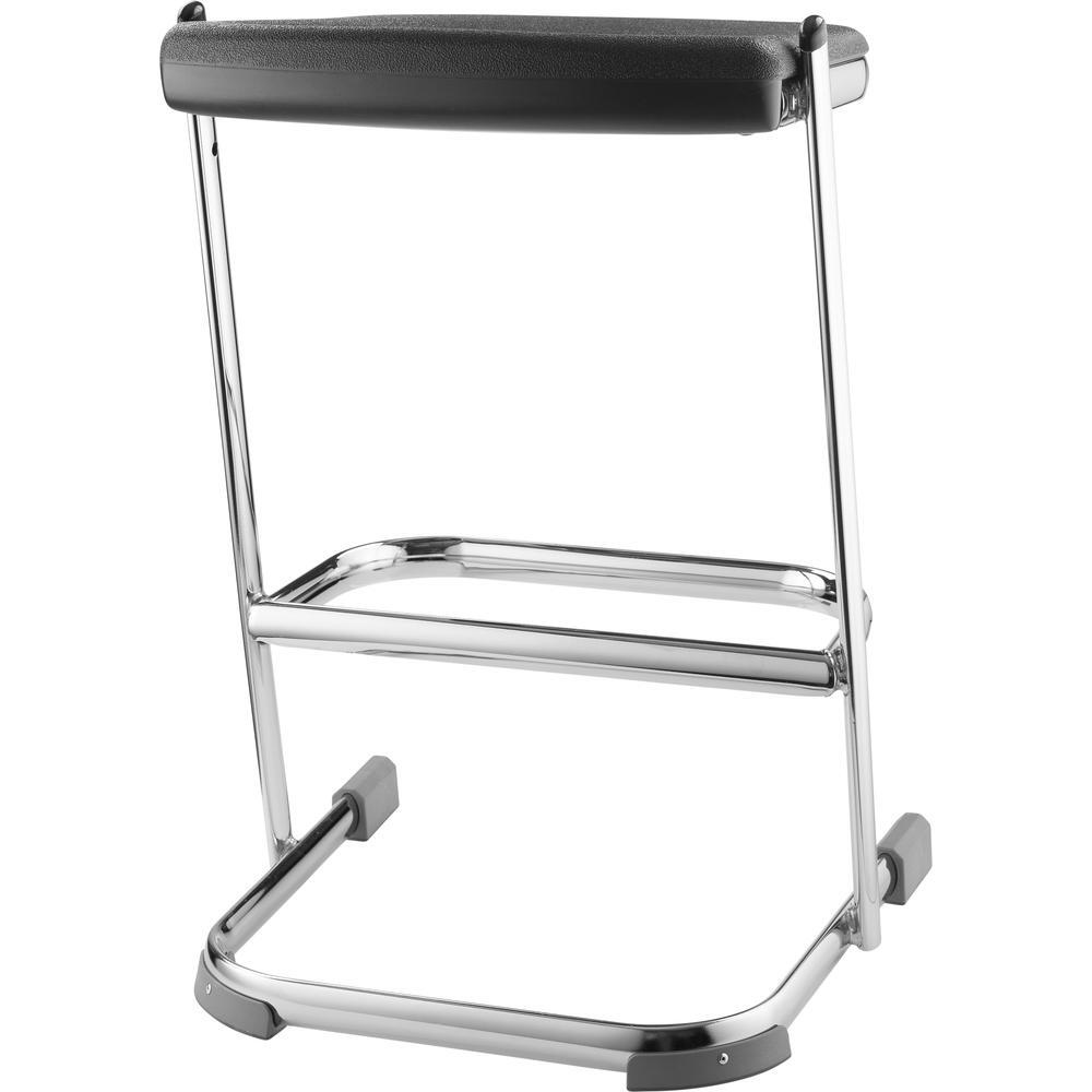 NPS® 24" Elephant Z-Stool, Black Seat and Chrome Frame