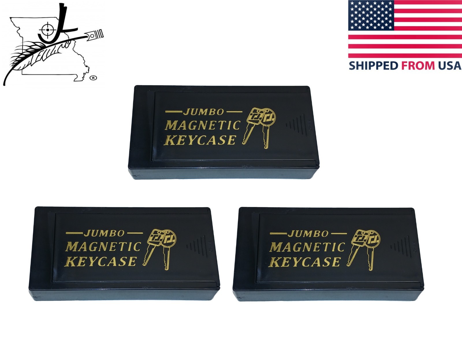 3x Magnetic Hide A Key Boxes Keys Storage Box Magnet Plastic Container Slide Lid