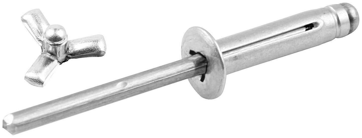 Allstar Performance ALL18184 Silver 3/16" Aluminum Small Flange Head Rivet,...