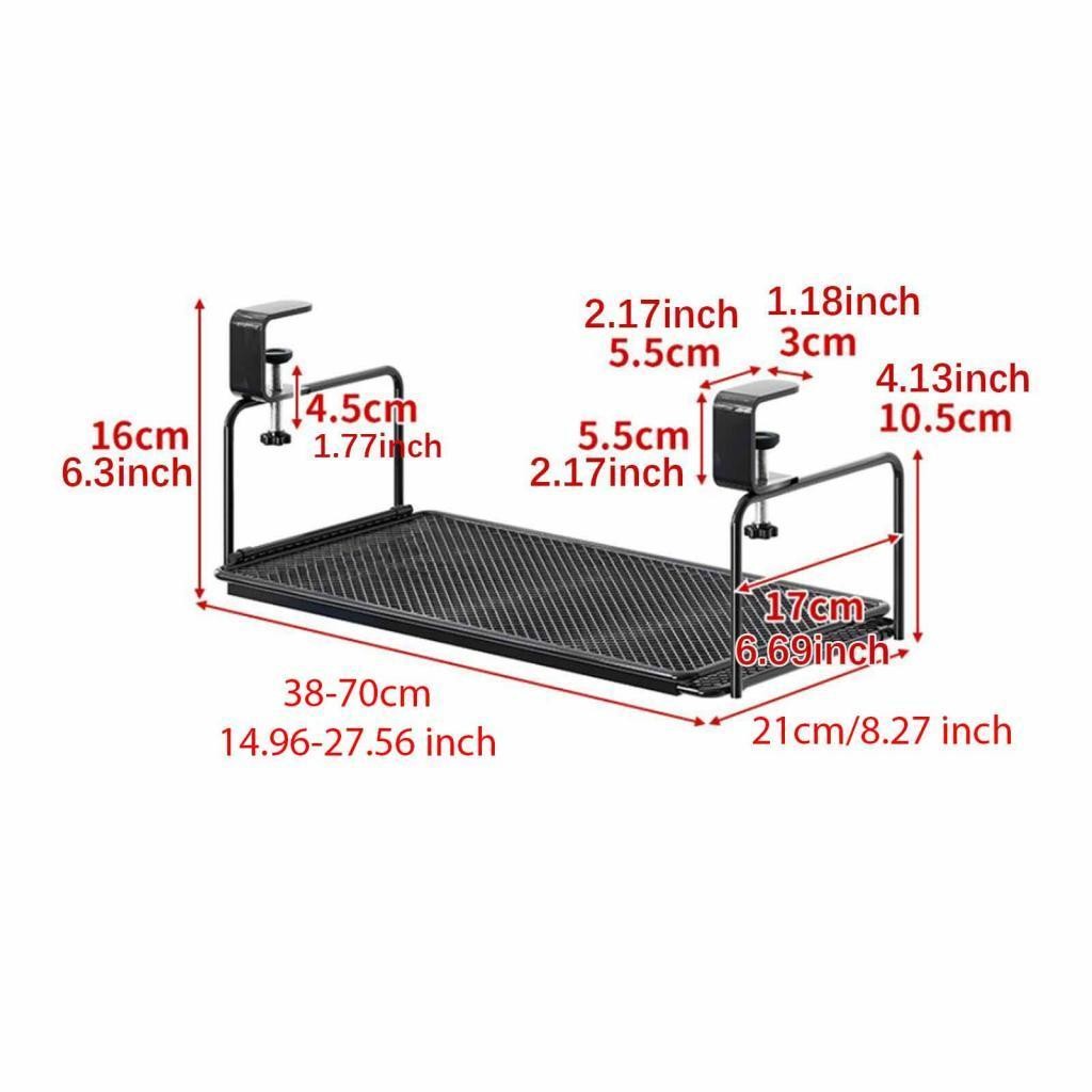 Under Desk Storage Shelf Desk Cable Organiser Easy to Install Space Saving
