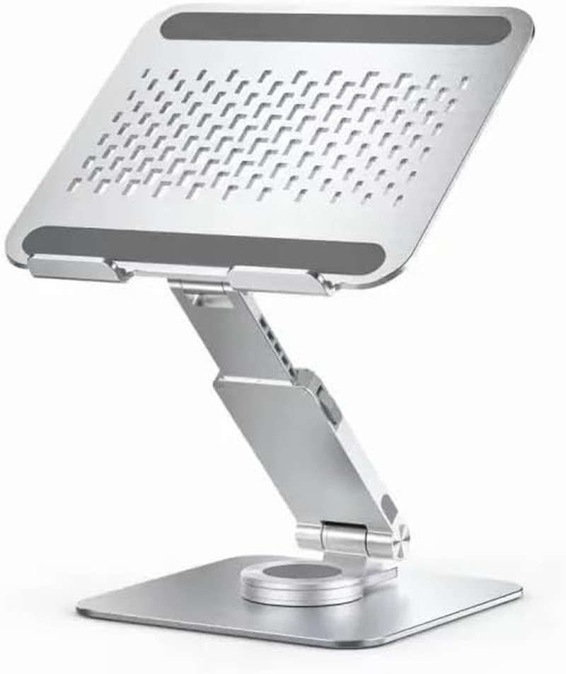 360° Swivel Laptop Stand, Portable Stand Holds 12-18" Laptop - Silver