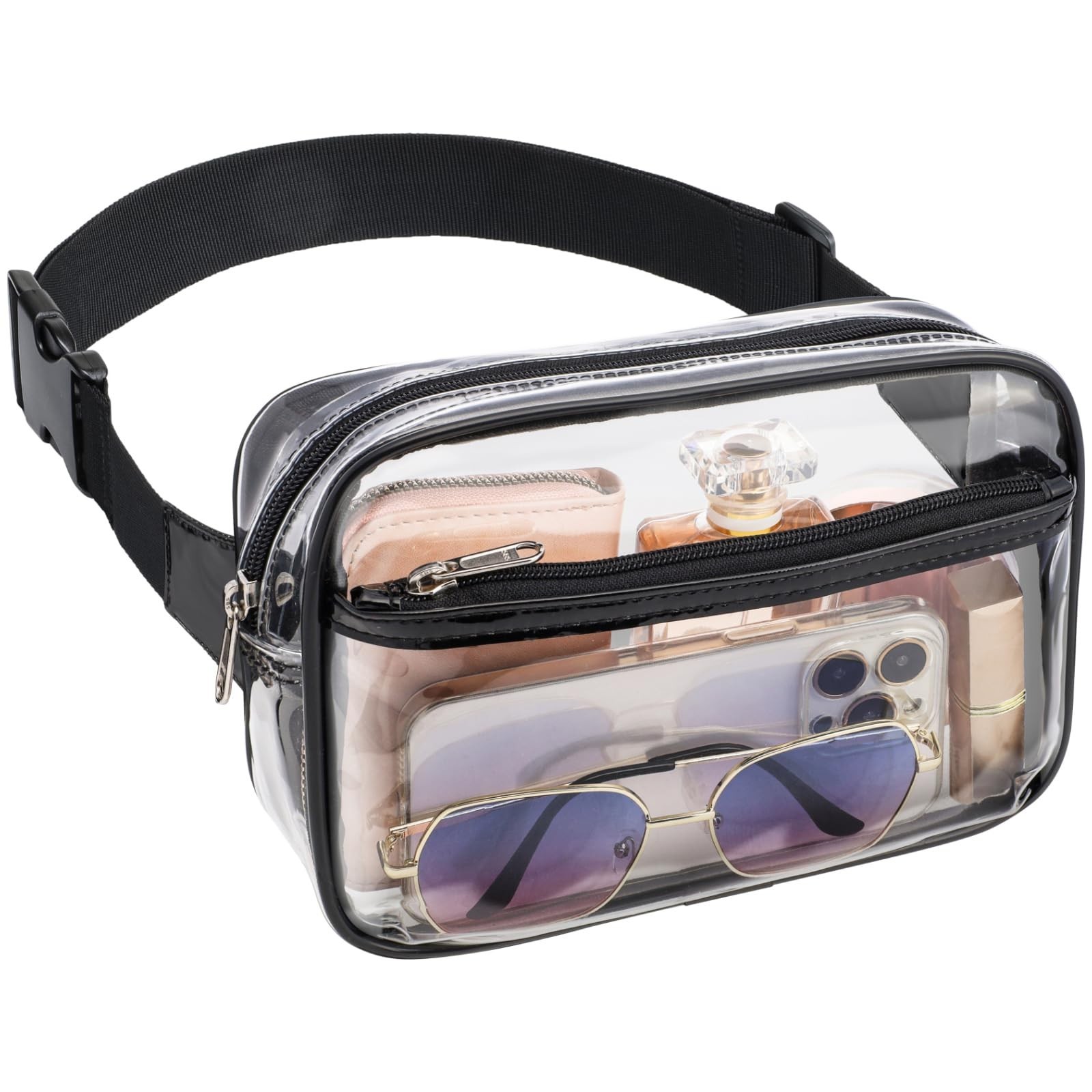 Veckle Clear Fanny Pack Stadium Approved - Large Size 35-51 Inches Adjustable...