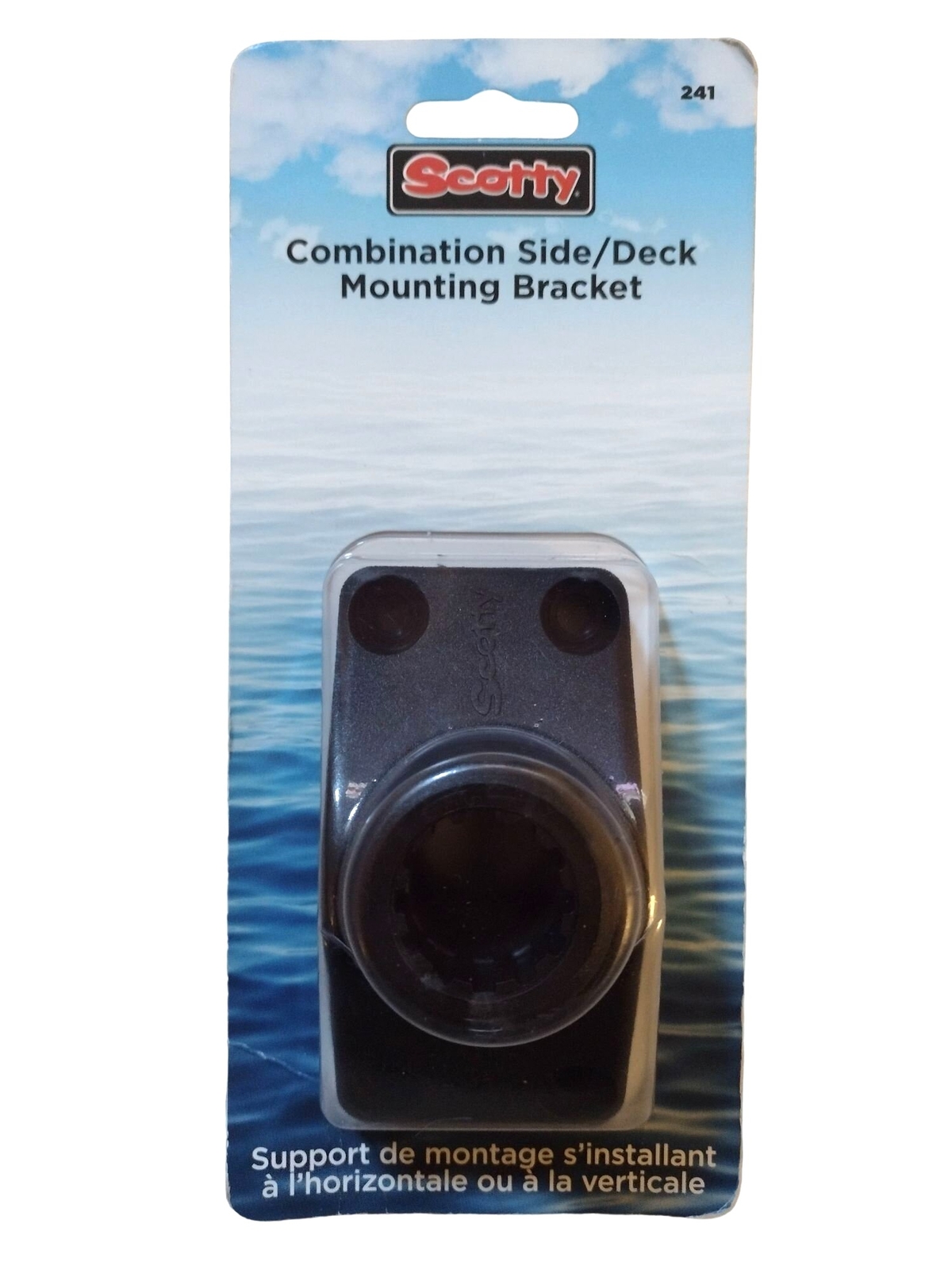 Scotty Side/Deck Mounting Bracket Black 241-BK