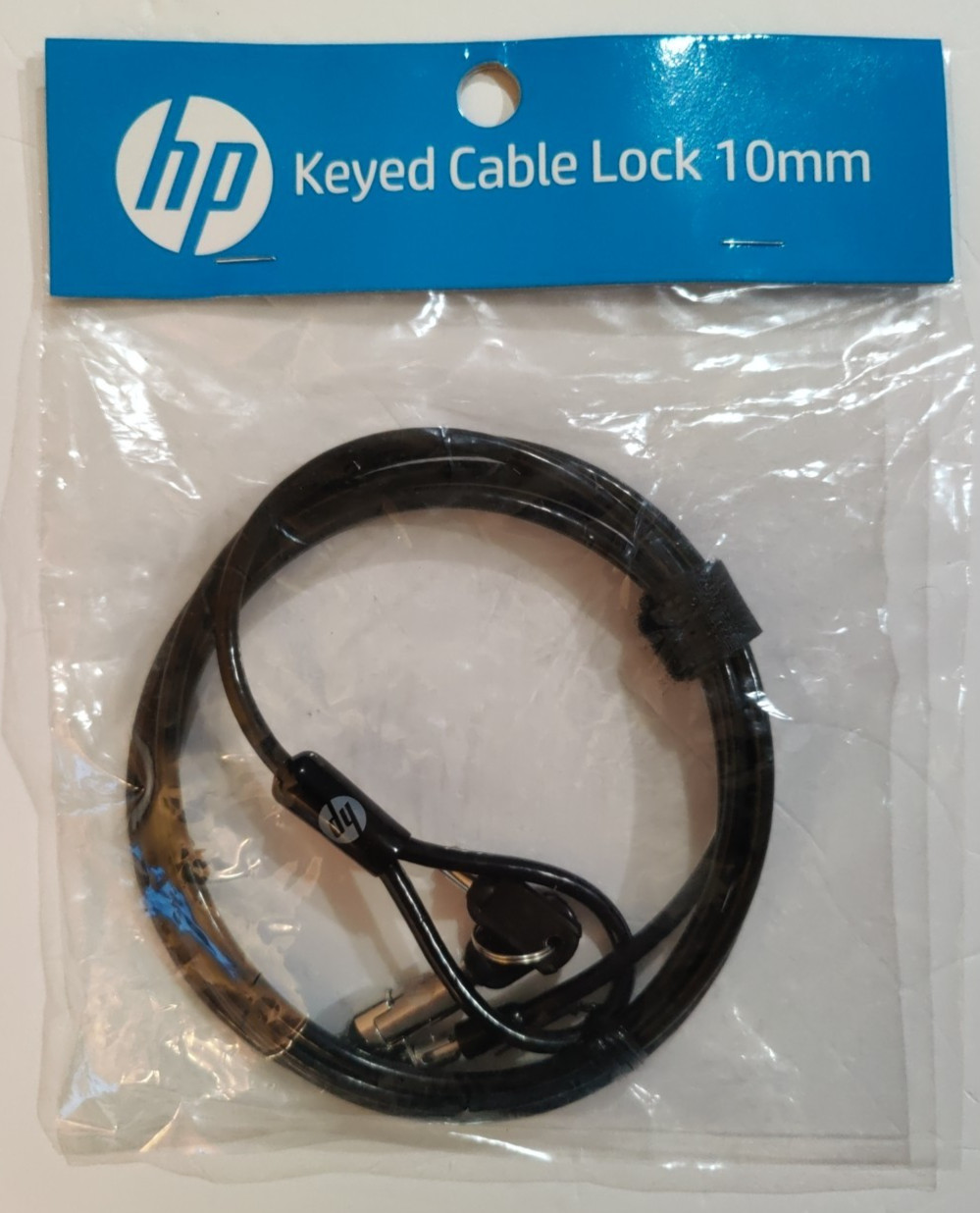 HP Keyed Cable Lock 10mm Security Lock T1A62AA Black