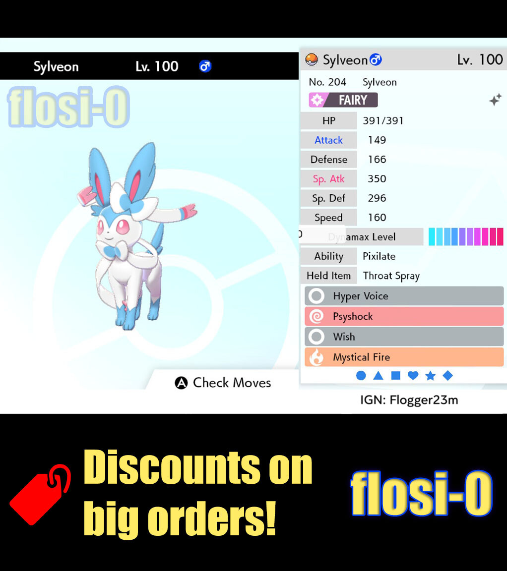 Pokemon Sword and Shield 6IV Shiny Sylveon