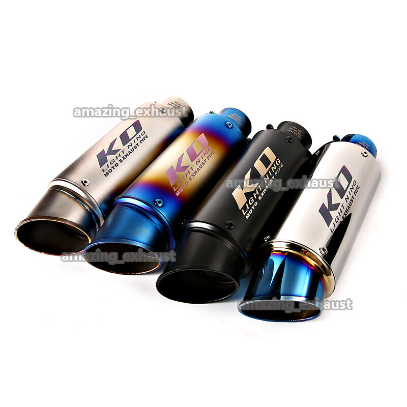 Slip On 51mm Motorcycle Exhaust Tips Racing Dirt Bike Muffler Silencer Universal