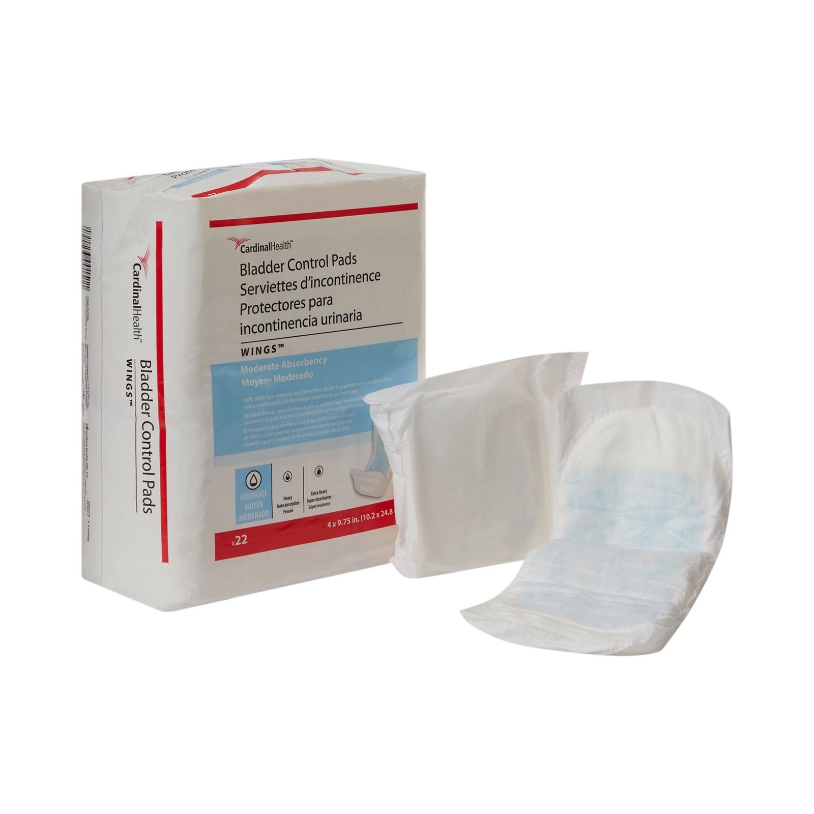 Sure Care Unisex Incontinent Pad Contoured 4 X 9-3/4 Inch 1100B 67 22 Ct