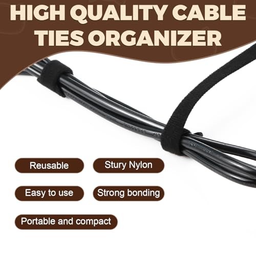 Reusable Cable Ties 100 Pack 6 In Heavy Duty Adjustable Hook 6 In * 100 Pack