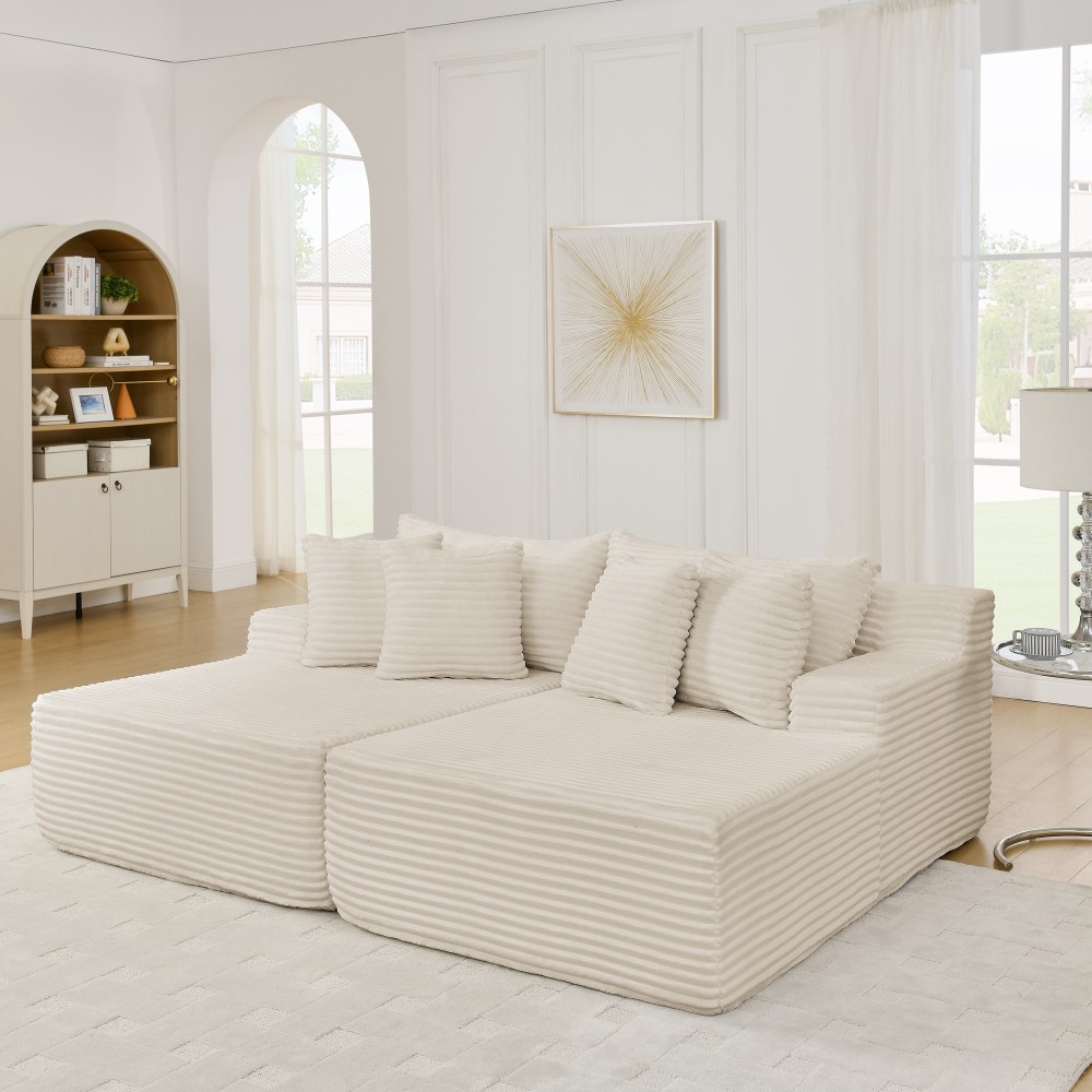 Velvet 2-Seater Sofa Chair, No Assembly Required, Lounge Chair for Living Room