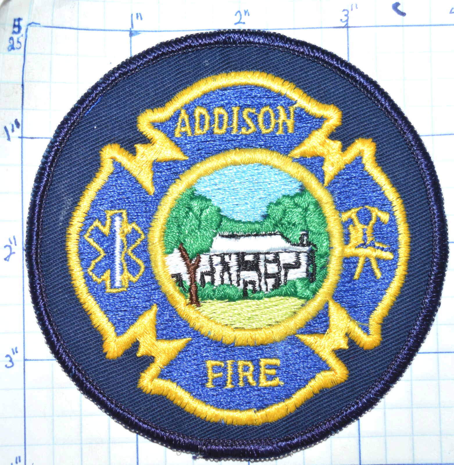 TEXAS, ADDISON FIRE DEPT VINTAGE PATCH