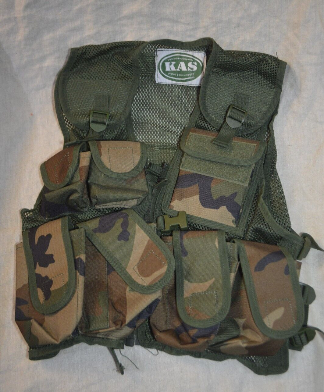Kid's Load Bearing Green Camo Vest by KAS