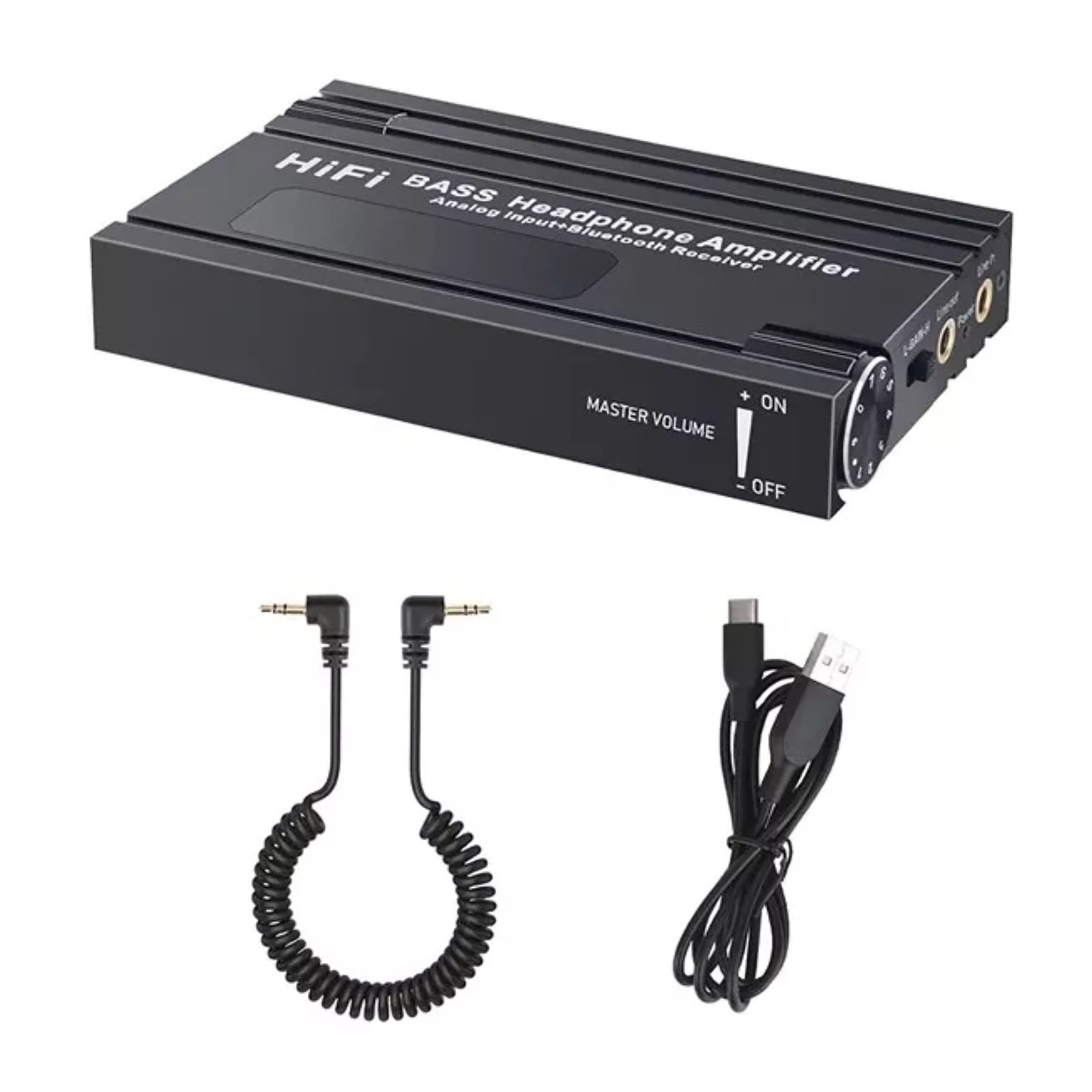 16-600Ω HIFI Headphone Amplifier Portable Earphone AMP 3.5mm w/ Audio USB Cable