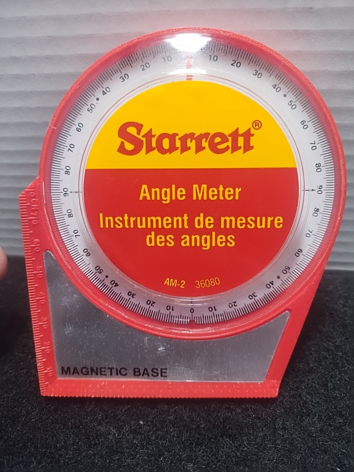 STARRETT ANGLE METER MAGNETIC BASE