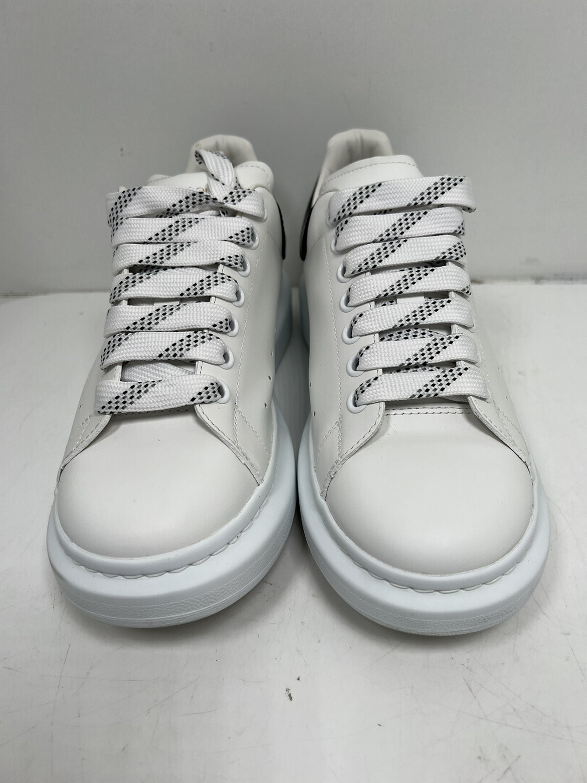 Size 9.5/42+ EU- Alexander McQueen Larry Bicolor Leather Sneaker White/Black