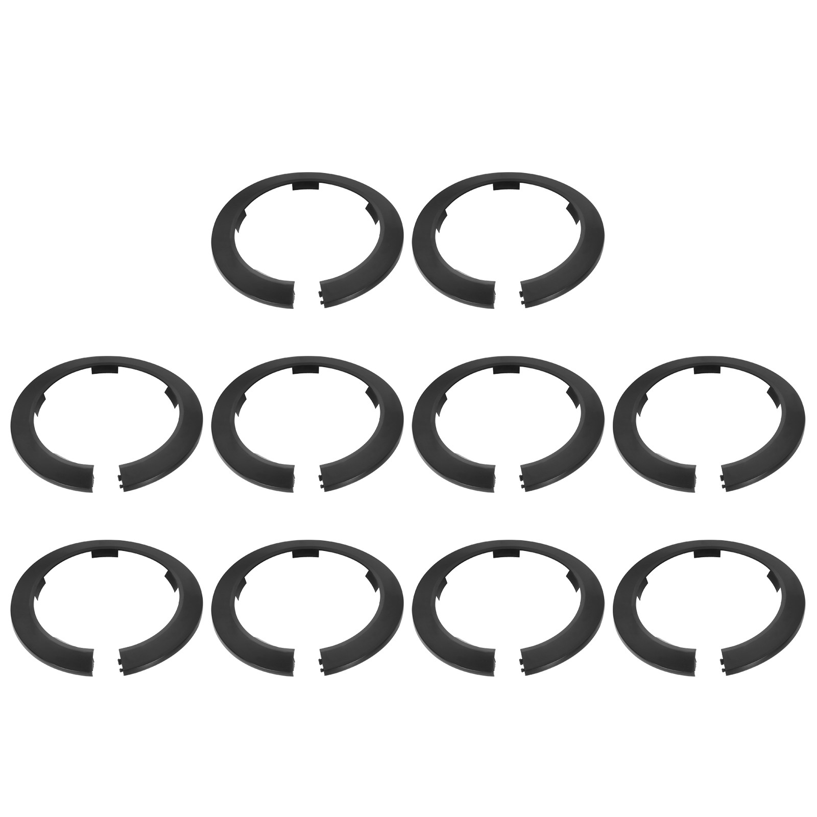 10pcs Flange Pipe Cover Decoration 4.49" Clip-on Wall Hole Cover, Black