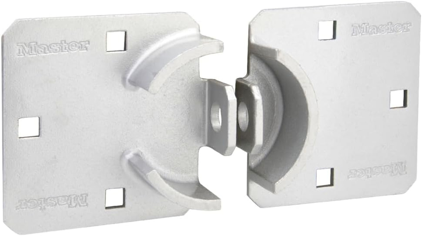 Master Lock Chrome Hasp Lock, Heavy Duty Hidden Shackle Lock and Hasp, Solid Ste