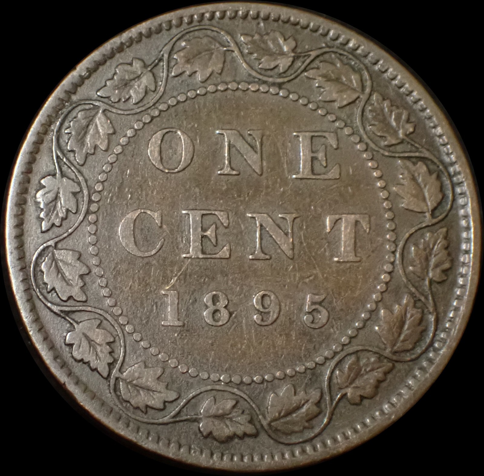 Canada One Cent 1895 Victoria Bronze Coin WCA 6044