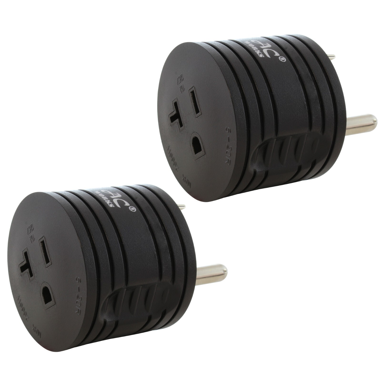 2 Pack 30A RV Plug NEMA TT-30 to NEMA 5-20 Household Connector Adapter