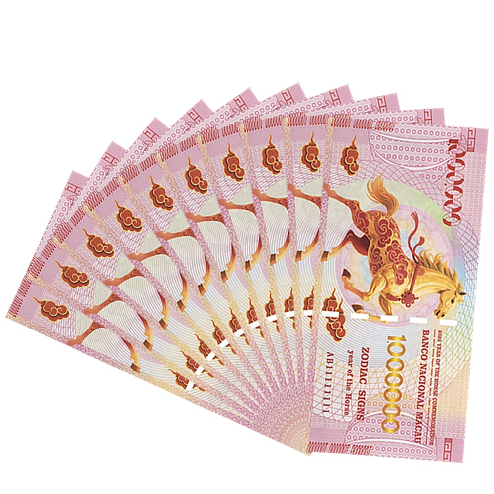 10pcs Chinese 2026 Year of The Horse Zodiac Million Dollars Fantasy Banknotes