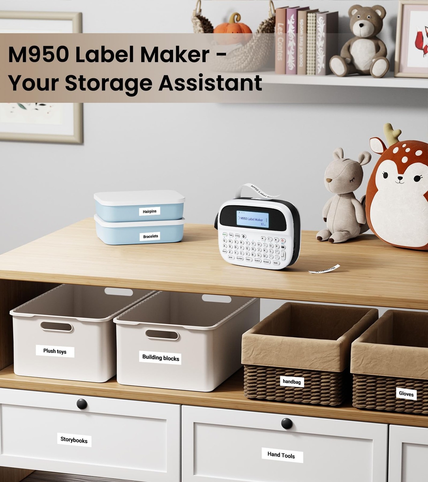 Label Maker Machine with Tapes, Label Maker Waterproof-Labels, Rechargeable B...