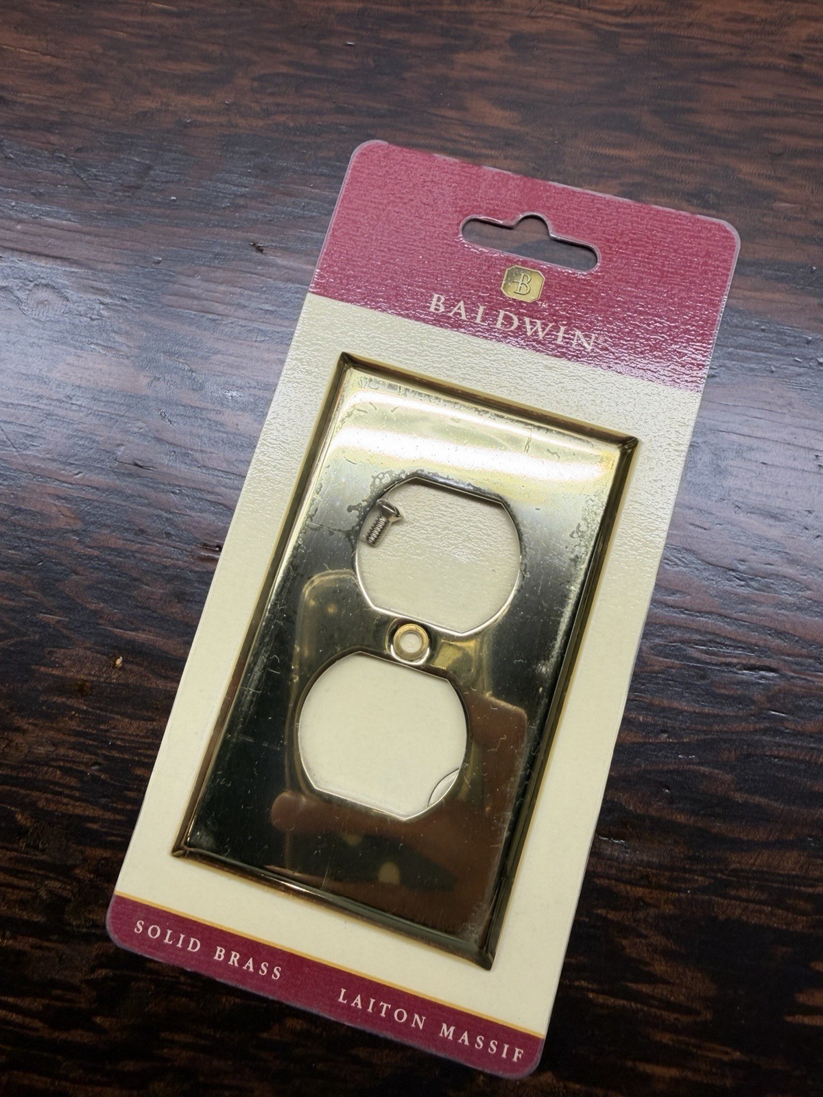 Baldwin Solid Brass Duplex Plate Outlet Cover 4757-030-CD