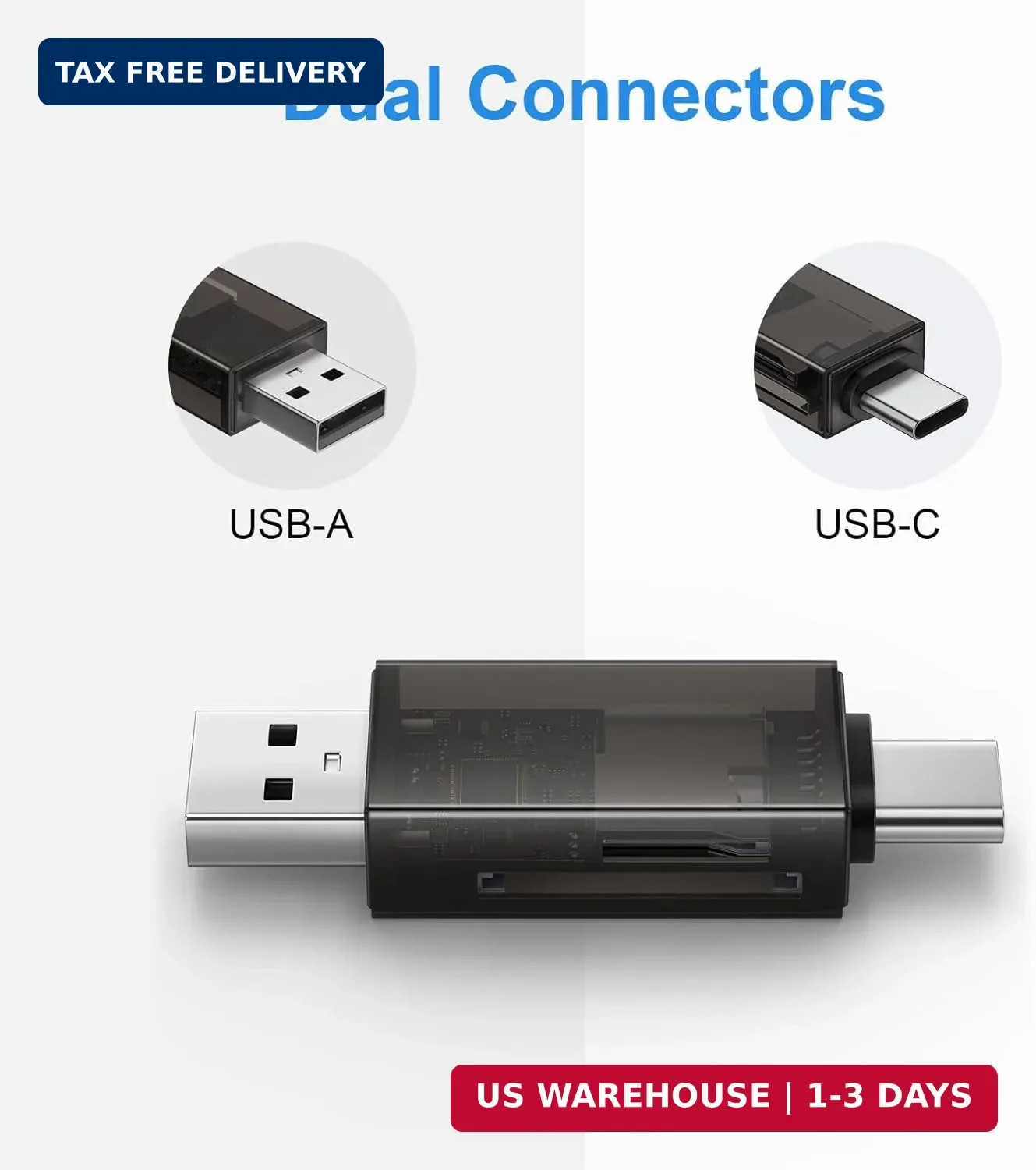 SD Card Reader USB C,Dual Slots USB 3.0 Type C to Micro SD Card Adapter,Memory C