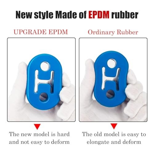 Exhaust Hangers Upgrade EPDM(More Durable than Rubber) Muffler Bushing BLUE