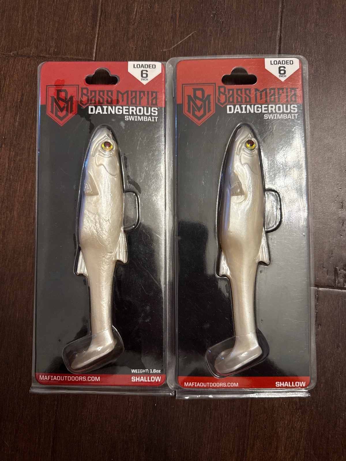 2 New Bass Mafia Daingerous Swimbait 6" Shallow Water Fishing Lure, 1.6 oz