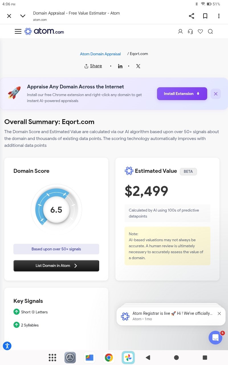 💥EQORT.COM DOMAIN NAME ESTIMATED VALUE IS $2500.00