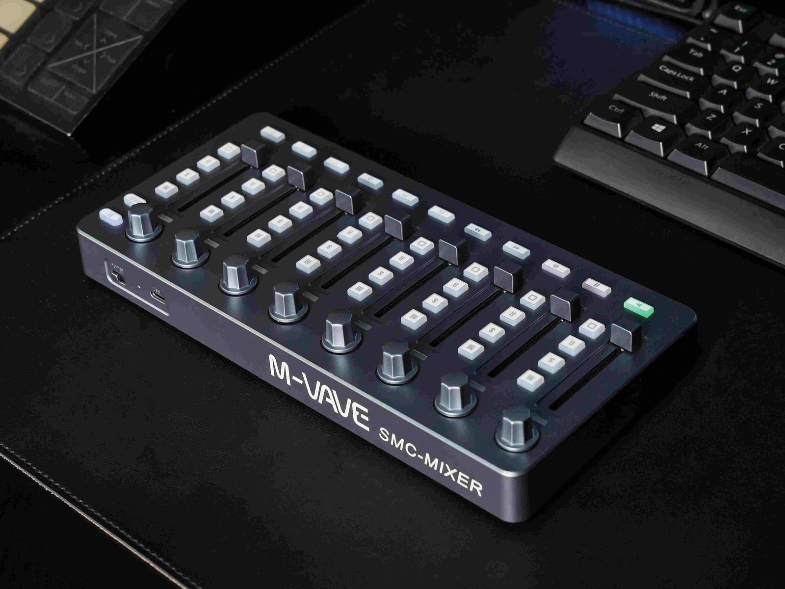 SMC MIXER Gray Wireless DAW Controller 8 Knobs 8 Faders Bluetooth USB Suitable f