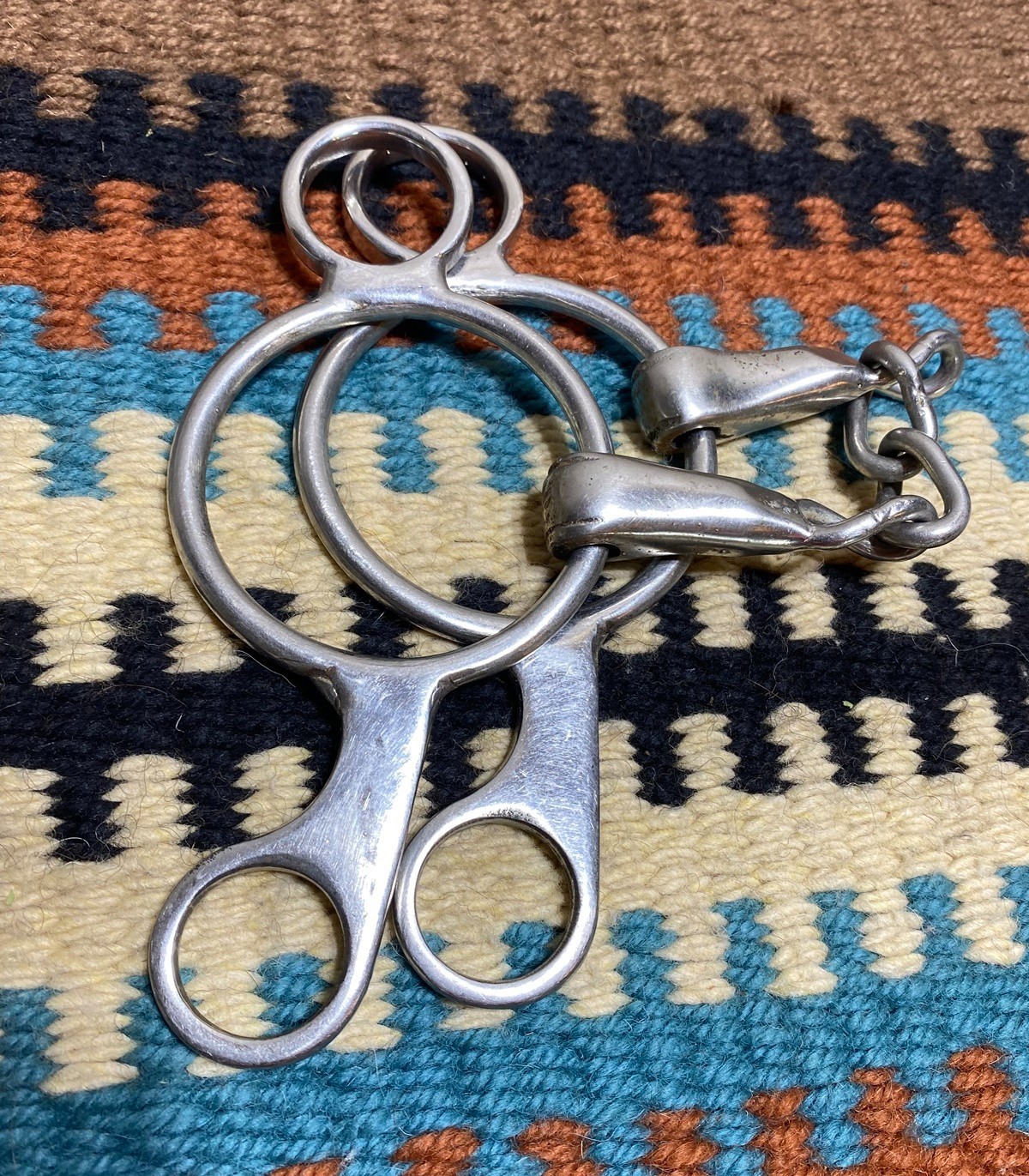 Horse Bit - 2 Ring shanked Gag - center chain mouth - Training / Correction