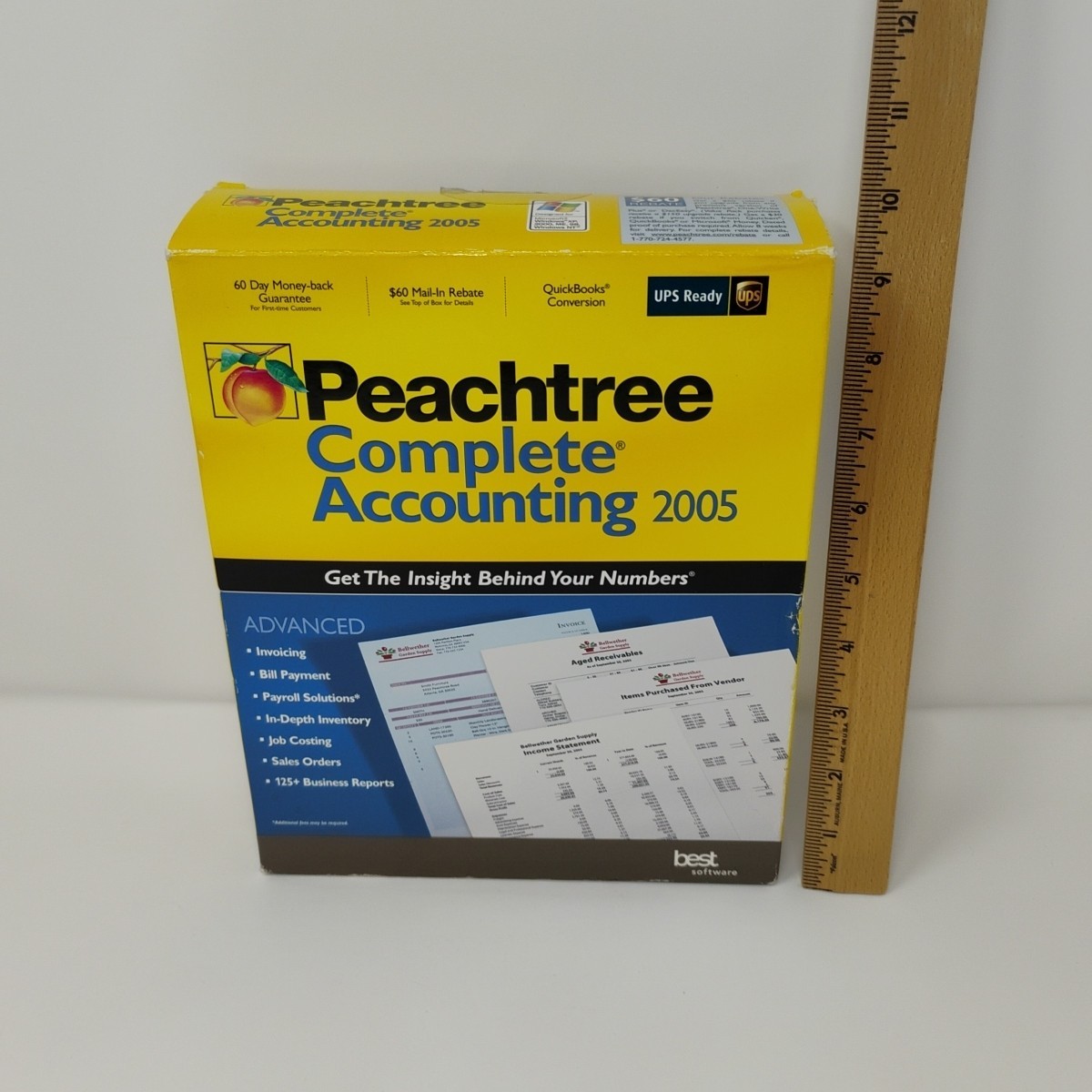 Peachtree Complete Accounting Software 2005 PC Big Box CD-ROM with Serial Number