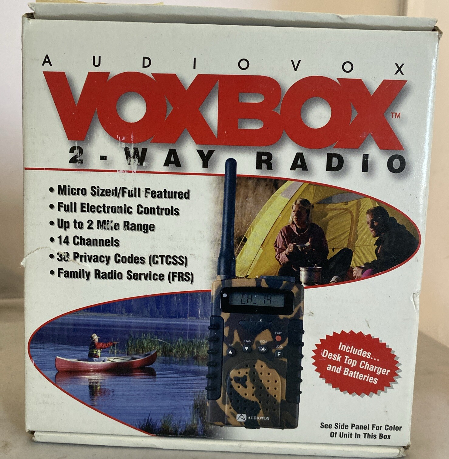 Audiovox Voxbox FR-214Y 2-Way Radio With Dock Yellow.