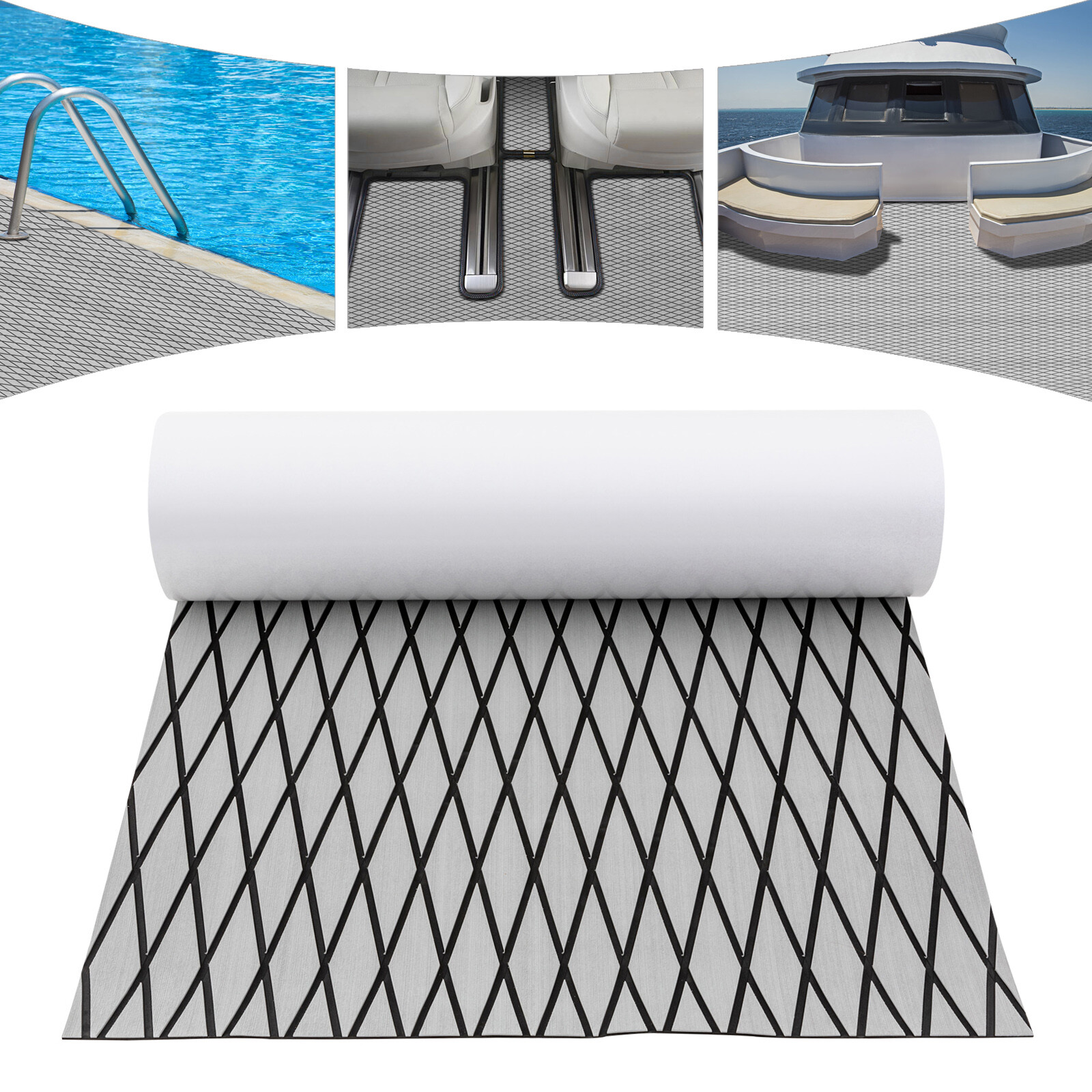 EVA Foam Boat Flooring Faux Teak Marine Yacht Decking Sheet Mat Diamond Blocks