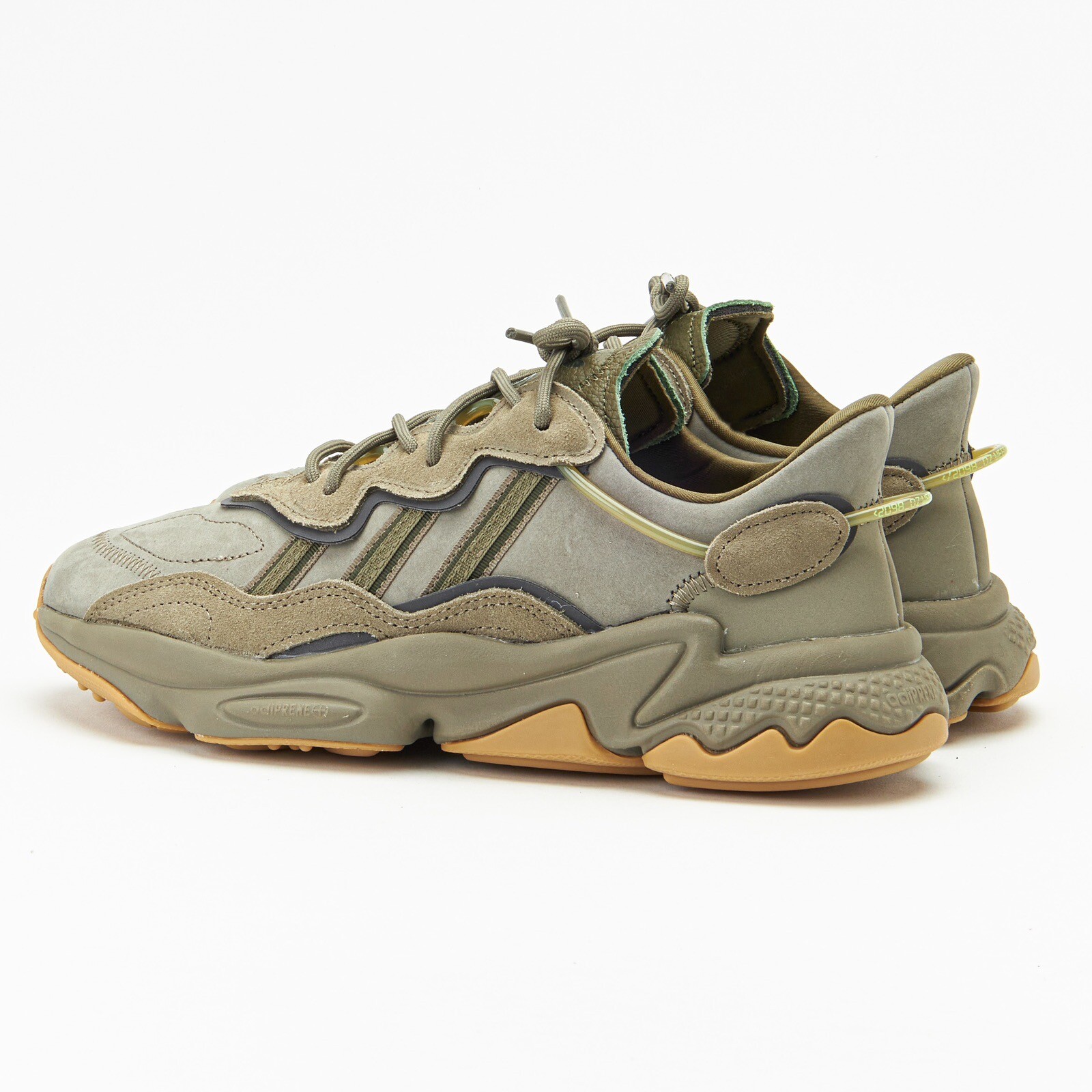 Adidas Originals Ozweego Men’s Sneaker Running Shoe Olive Athletic Trainers #461