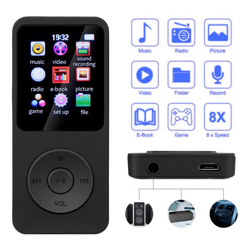 Support 128GB Bluetooth MP4/MP3 Lossless MUSic Player FM Radio Recorder Sport