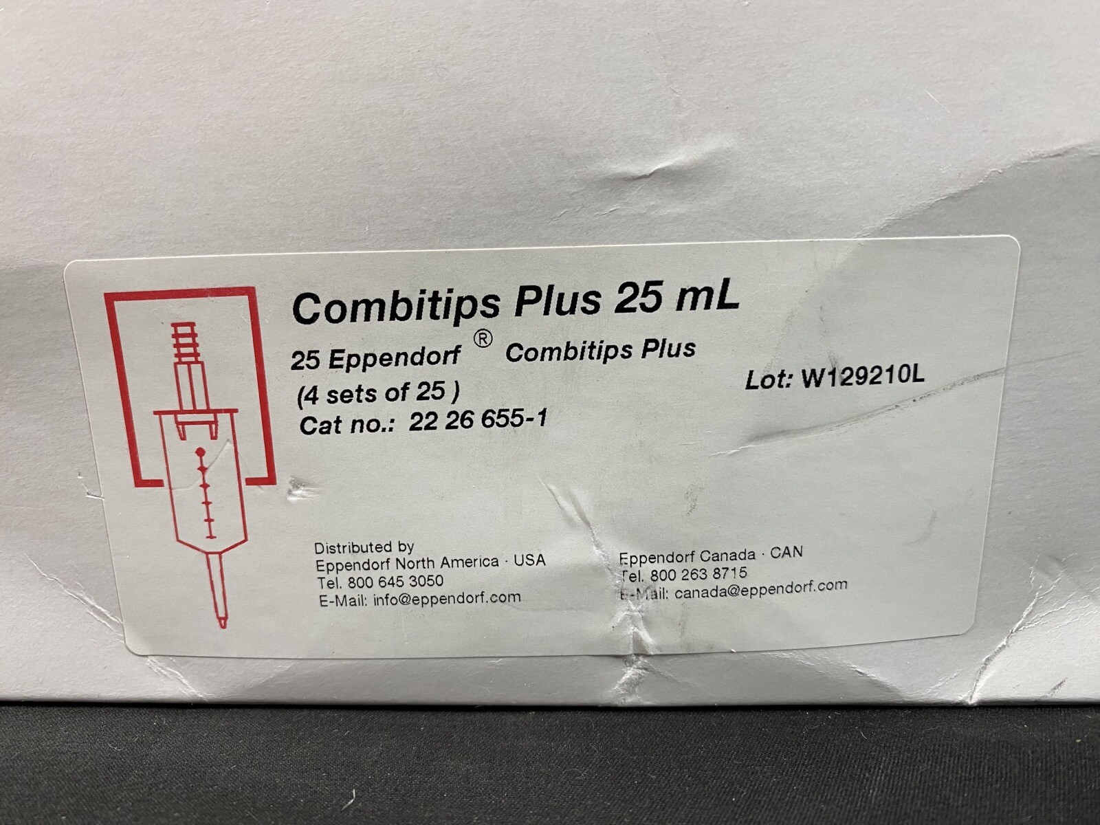 EPPENDORF 25mL Combitips Plus Pipette Tips 2226655-1 (25/pk)