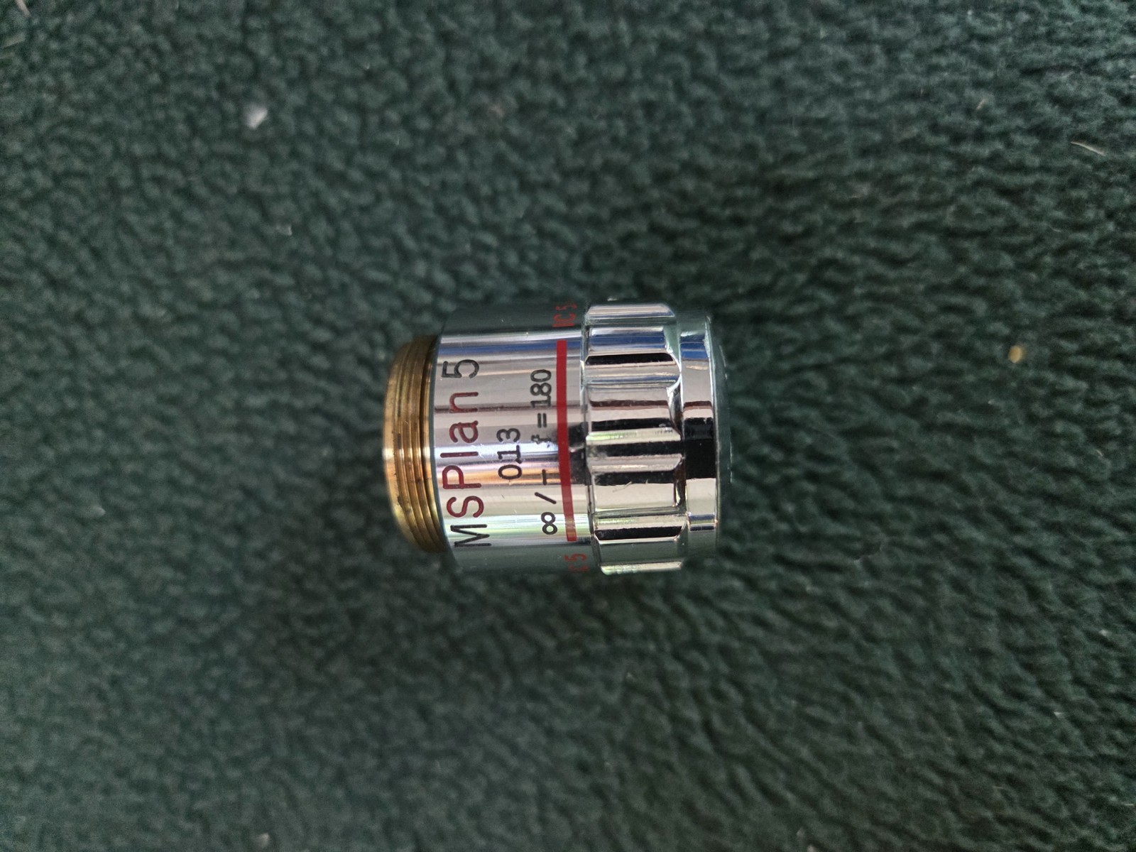 Olympus MS Plan 5x 0.13 Infinity IC5/- 180mm Microscope Objective Lens