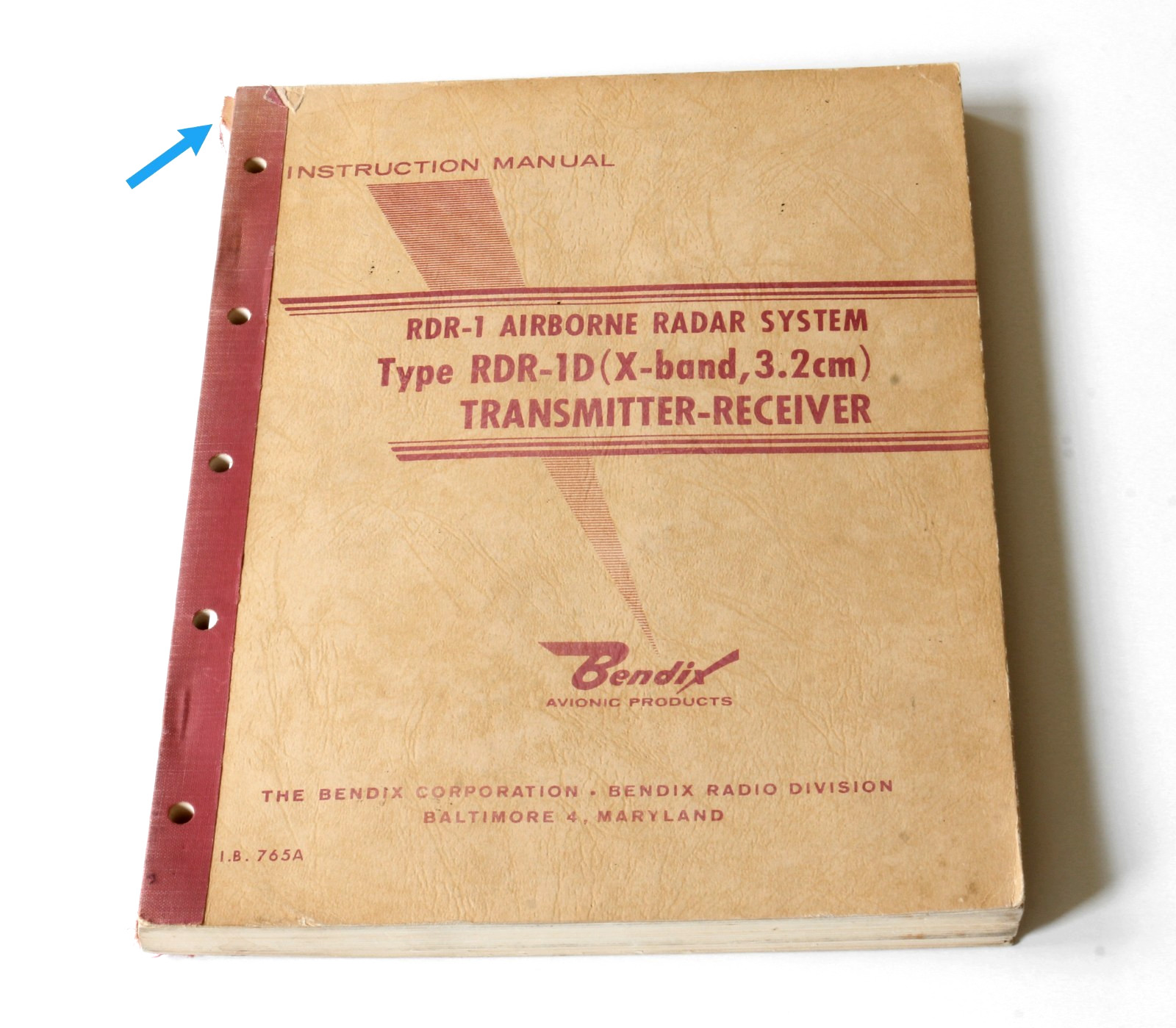 Bendix Airborn Radar RDR-1D (X-band) Transmitter-Receiver Instruction Manual