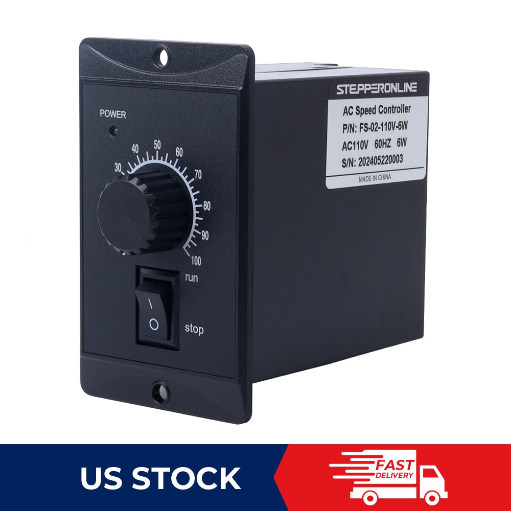 STEPPERONLINE Speed Controller for Variable Speed Motor 6W Single Phase 110VAC