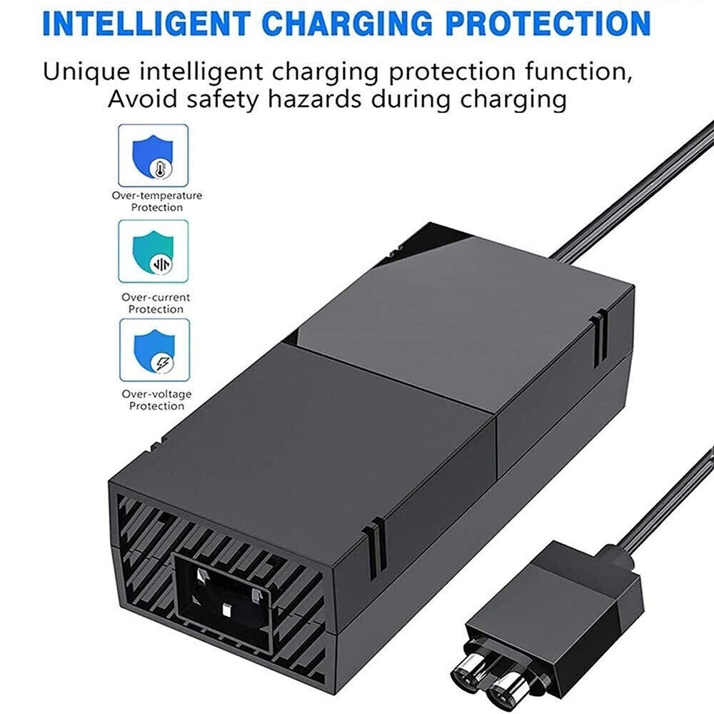 Xbox One 500GB Power Adapter Global Voltage Safe Quiet LED Indicator US Cable